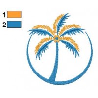 Coconut Tree Embroidery Design